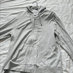 Gray Zip-Up Hoodie